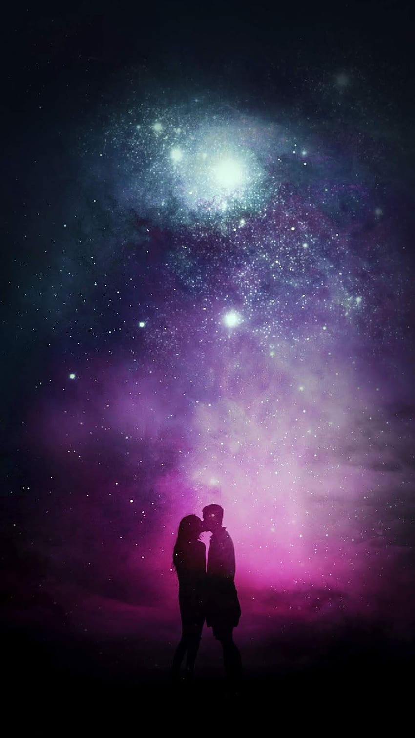 Un beso del universo. Lindo , galaxia, hermoso, amor universo fondo de pantalla del teléfono