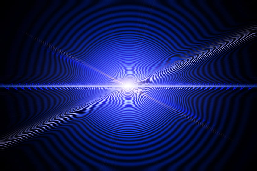 Lines, blue wavy, rays, ripple, abstract HD wallpaper