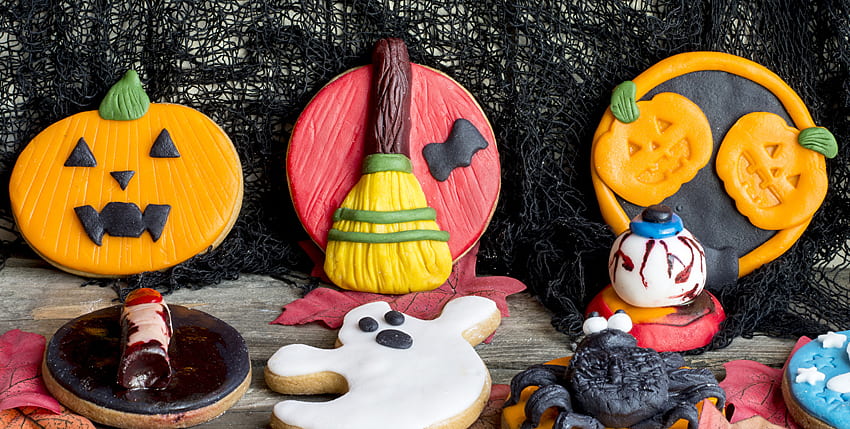 Halloween Food Cookies baking Holidays Design HD wallpaper