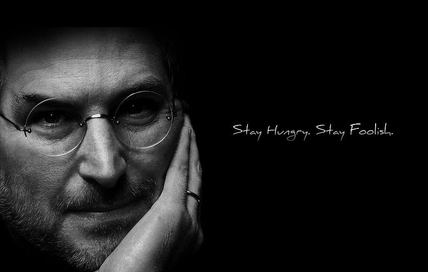 fique com fome, fique com fome, fique tolo, Steve Jobs papel de parede HD