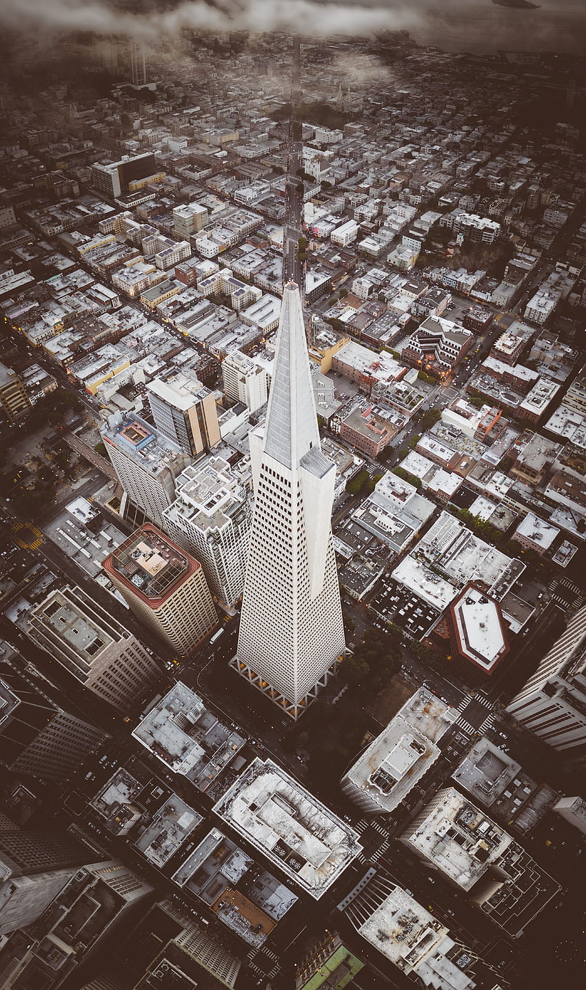 Cities, City, Skyscraper, Building, View From Above, Tower, Roof, Roofs HD phone wallpaper