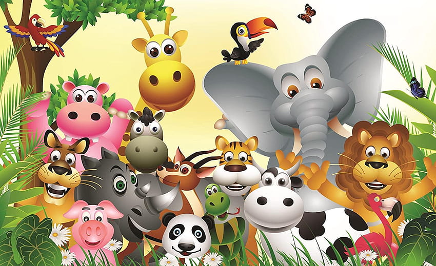 Jungle Cartoon , Animal Cartoon HD wallpaper