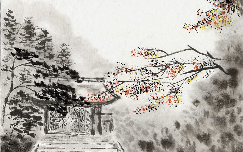 Best Chinese Style Ink Painting Landscape HD wallpaper