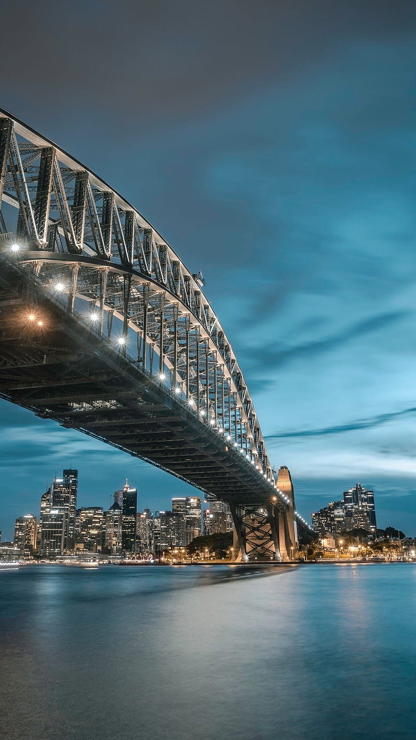 Sydney, Australien, Brücke, Skyline, Nacht HD-Handy-Hintergrundbild