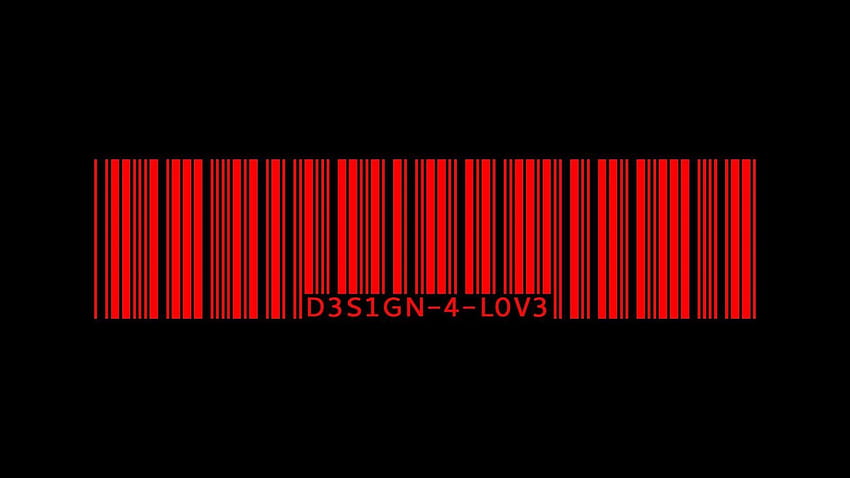Barcode Aesthetic, Cool Red White and Black HD wallpaper
