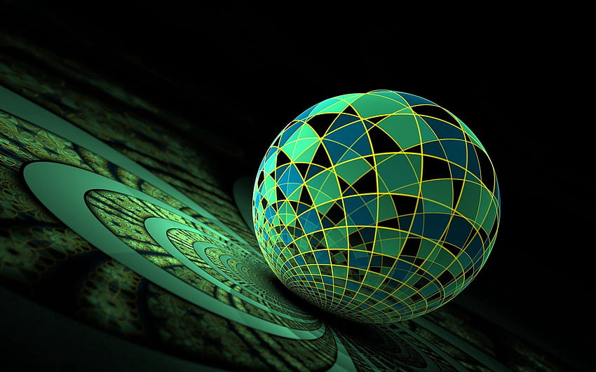 Abstract, Background, Surface, Glass, Ball HD wallpaper