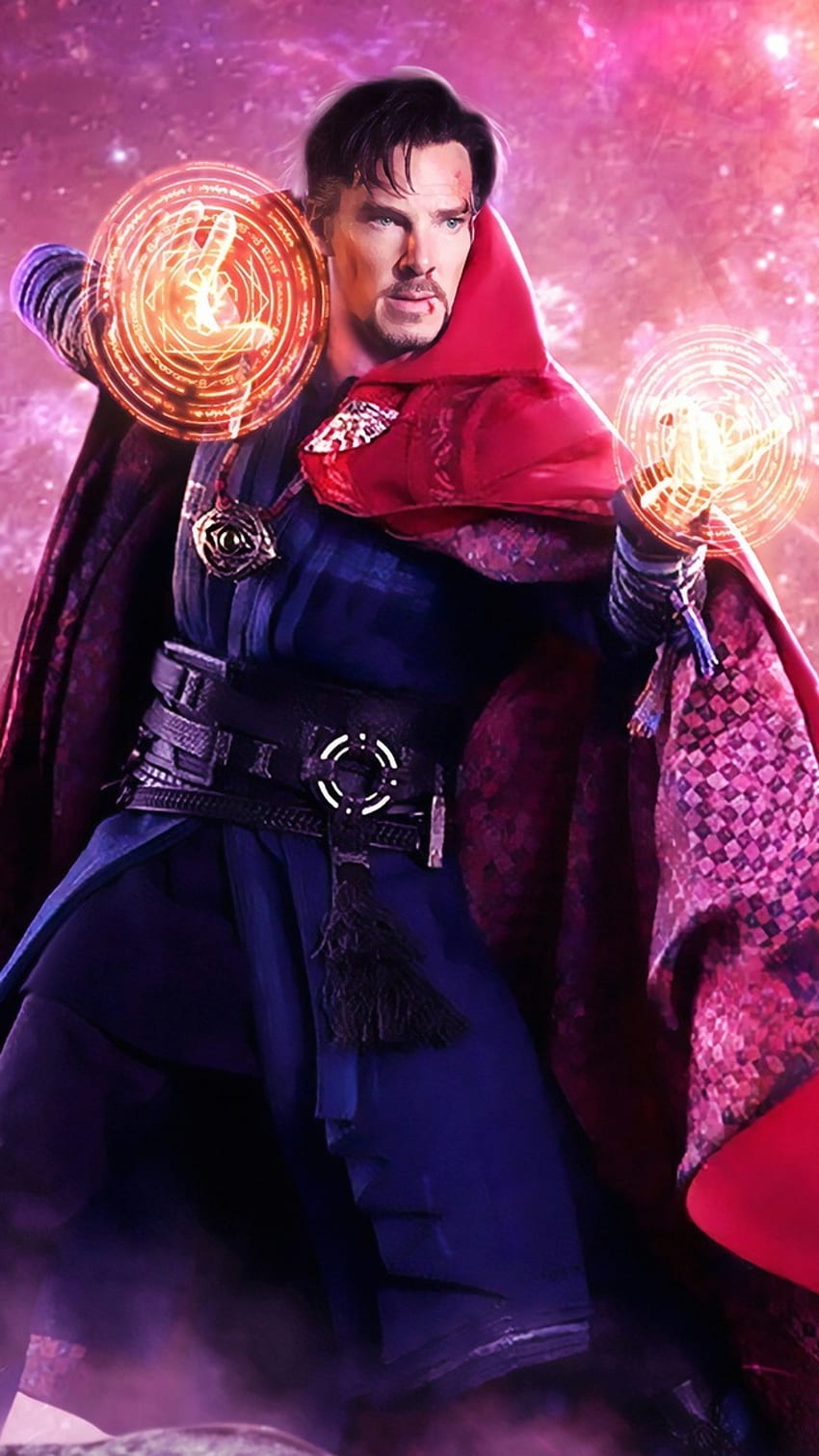 Doctor Strange In The Multiverse Of Madness, Marvel, Pink Background HD phone wallpaper