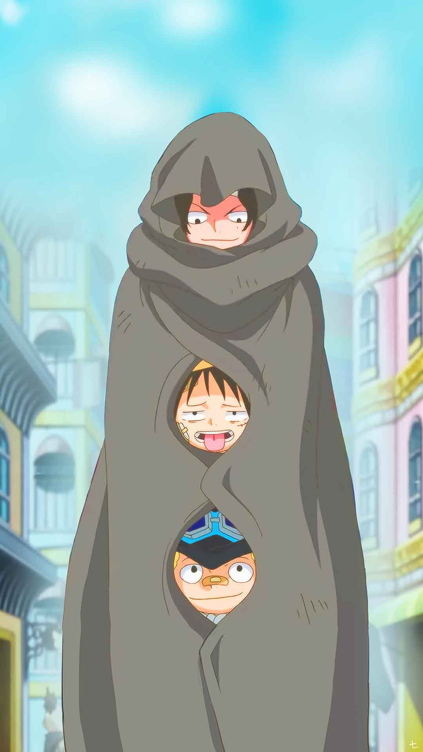 As, Luffy, Sabo <3. Jednoczęściowy Luffy, Jednoczęściowy as, As i Luffy, Kid Luffy Ace Sabo Tapeta na telefon HD