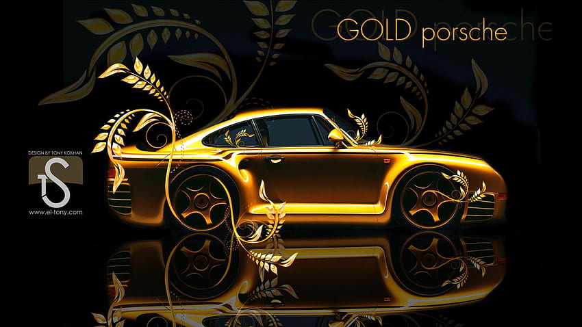 Gold Ferrari, Cool Gold Cars HD wallpaper