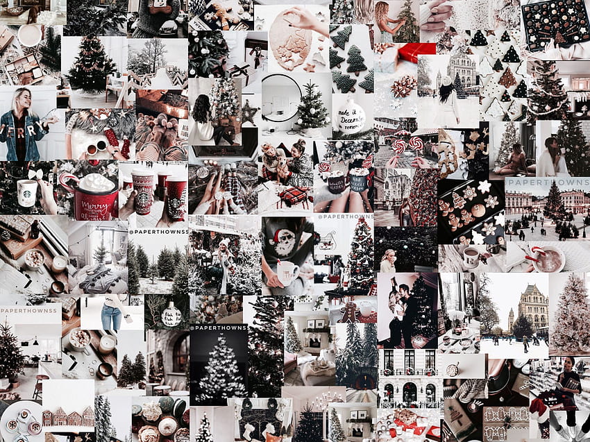 Christmas Collage For IPad. IPad , Christmas Collage, Xmas , Winter Aesthetic Laptop HD wallpaper