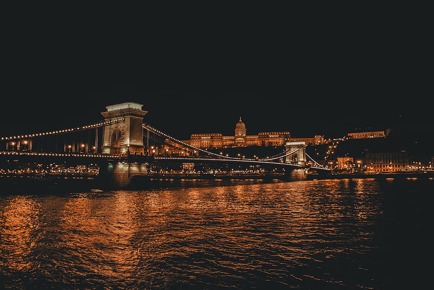 Budapest, ville, pont, nuit Fond d'écran HD