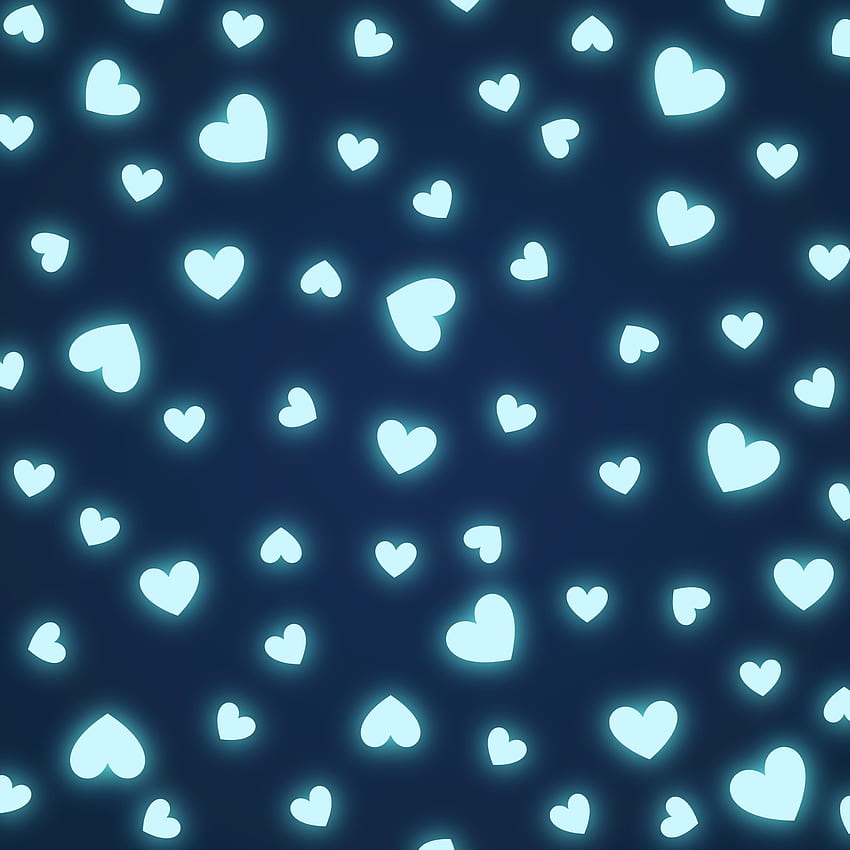 Herzen, Formen, leuchtend, minimal, Muster HD-Hintergrundbild