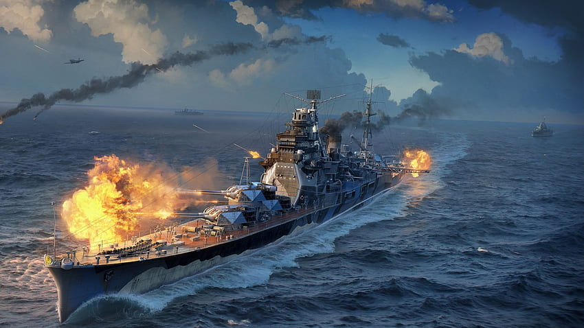 ビデオゲーム、ウォーゲーミング、軍艦、重巡洋艦、戦艦 高画質の壁紙