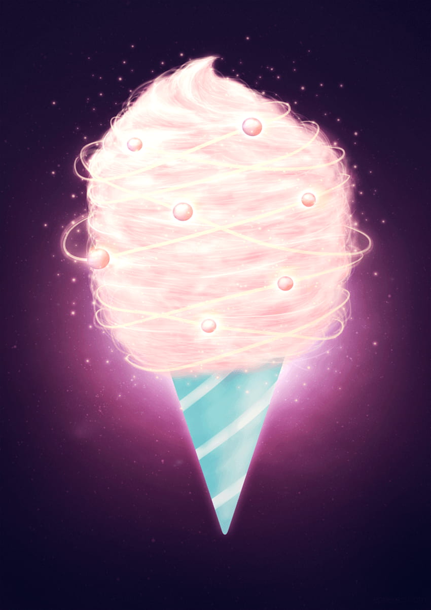 Astronomical Cotton Candy, Cute Cotton Candy HD phone wallpaper
