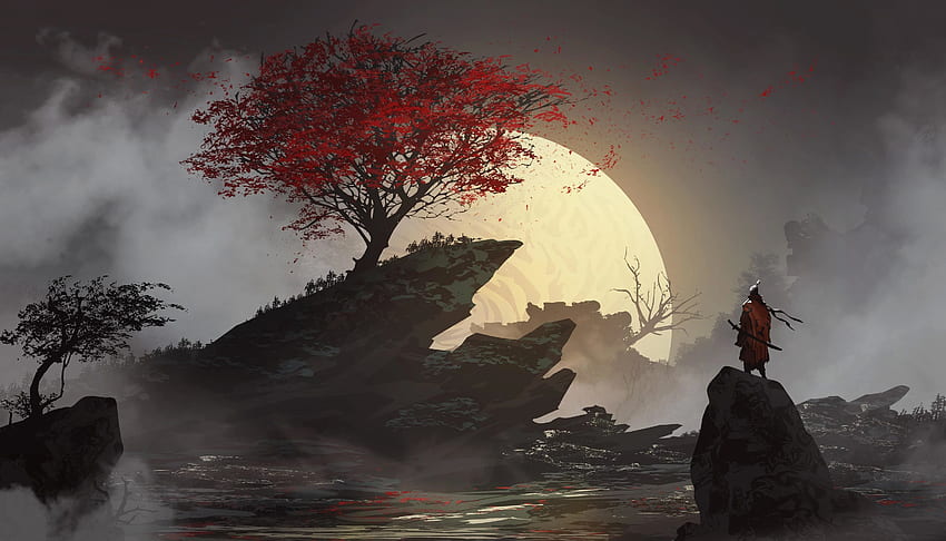 Lone Samurai , Fantasi , , dan Latar Belakang, Samurai Wallpaper HD