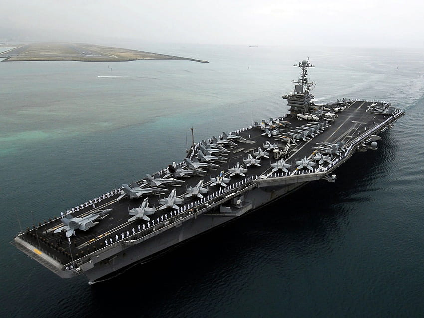 เรือบรรทุกทหารเรือ Usa Navy Carrier เท่ๆ เท่ๆ แนวทหาร ทบ วอลล์เปเปอร์ HD