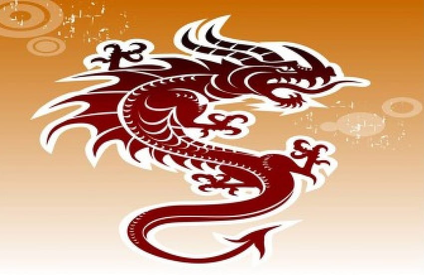 dragón chino, dragón, círculos, cultura, chino fondo de pantalla