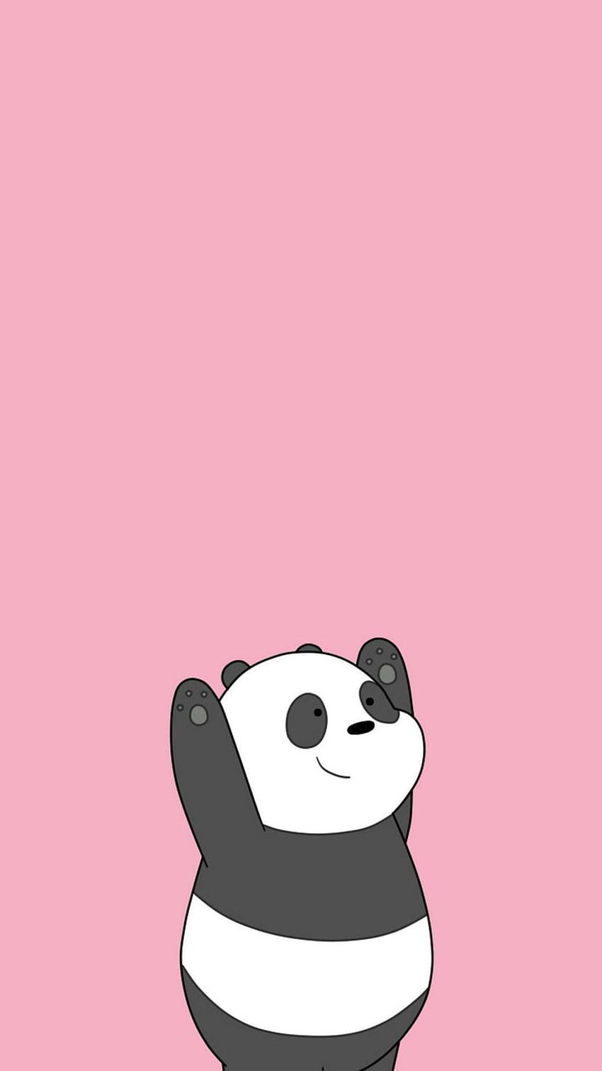 Kawaii Różowa Panda. Panda, kreskówka, tło pandy, urocza różowa panda Tapeta na telefon HD
