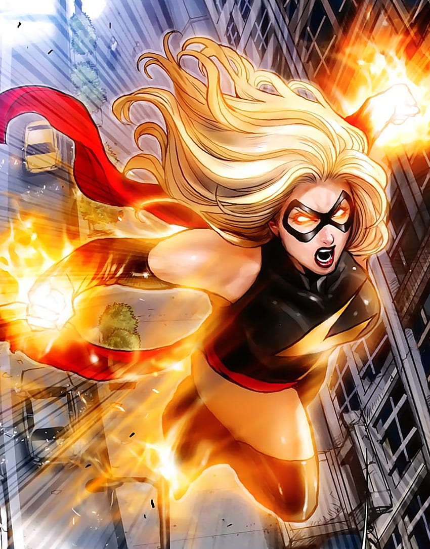 of Captain Marvel (Carol Danvers) HD phone wallpaper