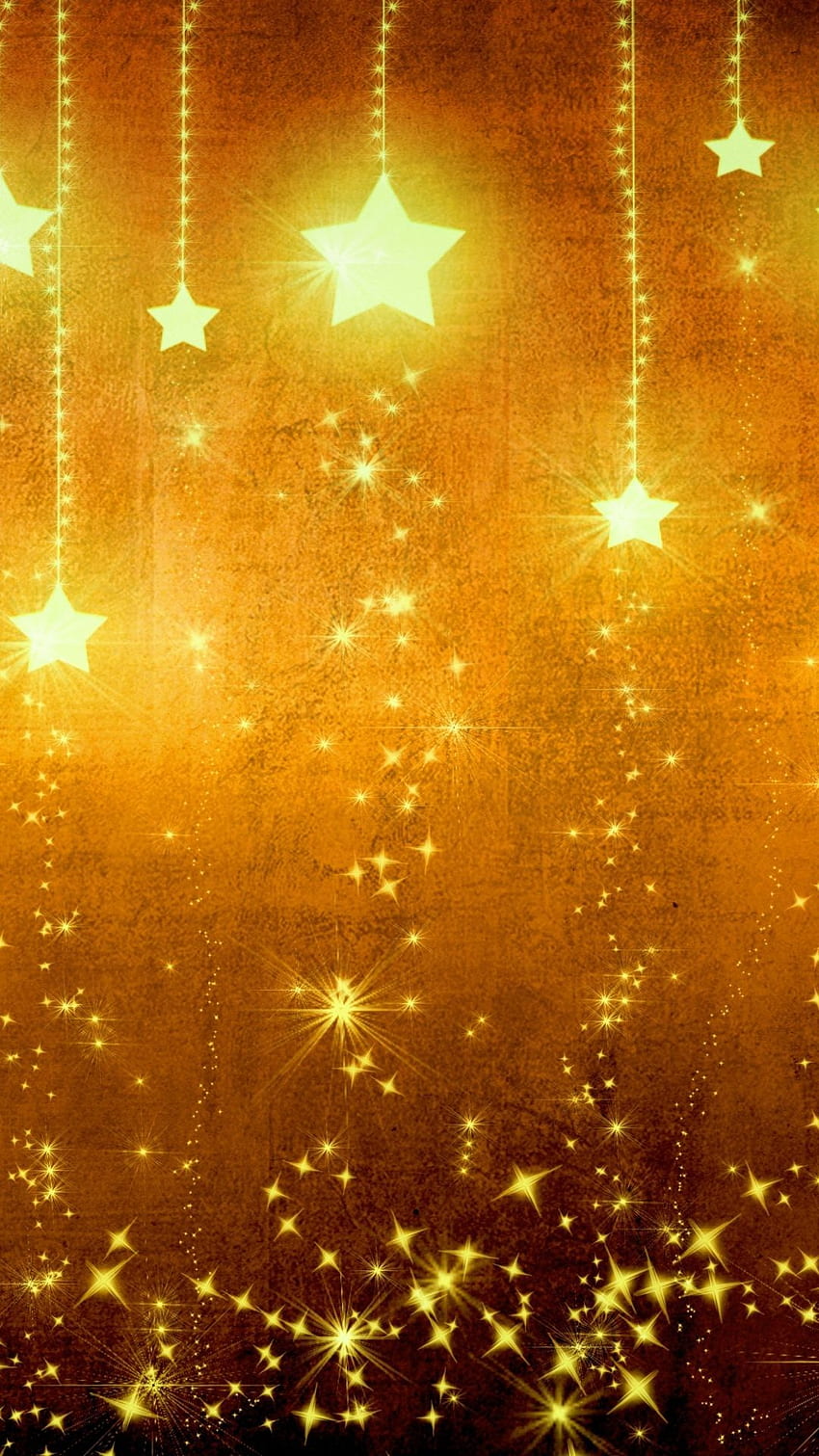 Bintang Liburan Emas Latar Belakang Tekstur Cahaya Coklat Kuning, Natal Kuning wallpaper ponsel HD