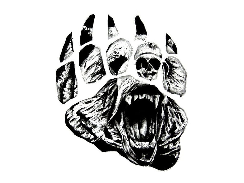 Tribal Grizzly Bear Tattoo Designs Lcpsdht. Bear paw HD wallpaper