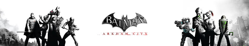 Batman: Arkham City Full, Batman Dual Screen HD wallpaper