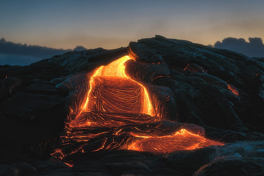 Nature, Volcano, Lava, Melting, Fiery, Fusion HD wallpaper