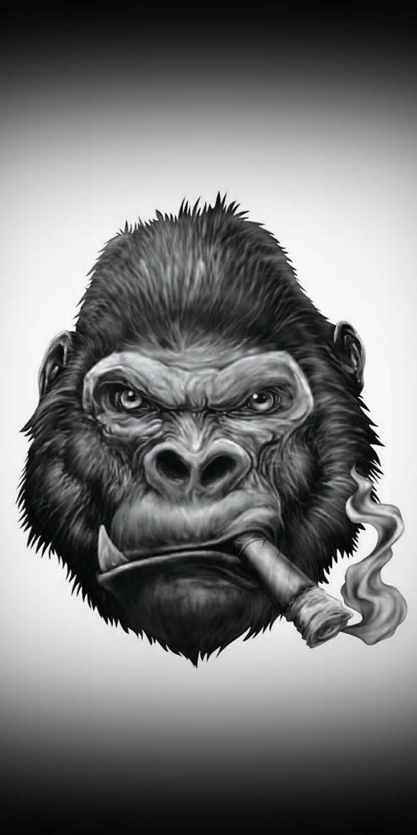 Alta definición . Arte de mono, arte de gorilas, gorila, gorila genial fondo de pantalla del teléfono