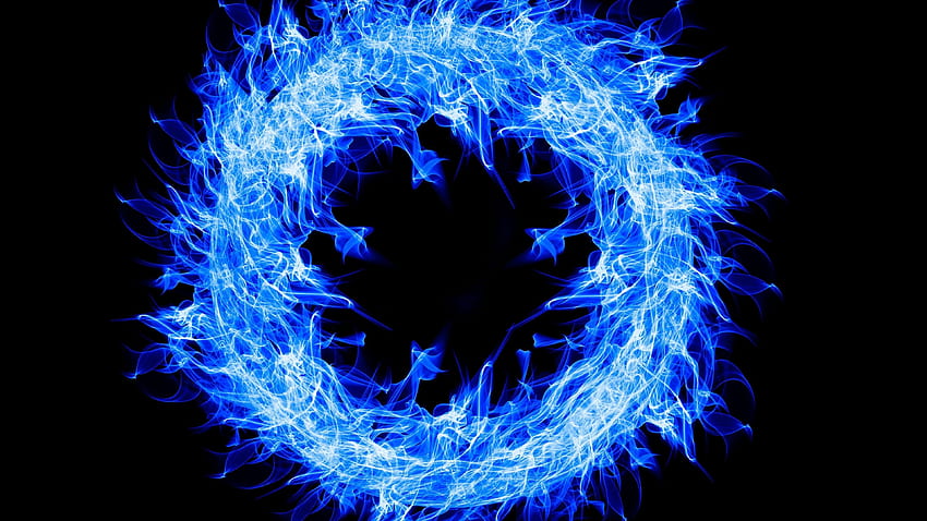 Blue Fire, Flames, Blue Fractal HD wallpaper