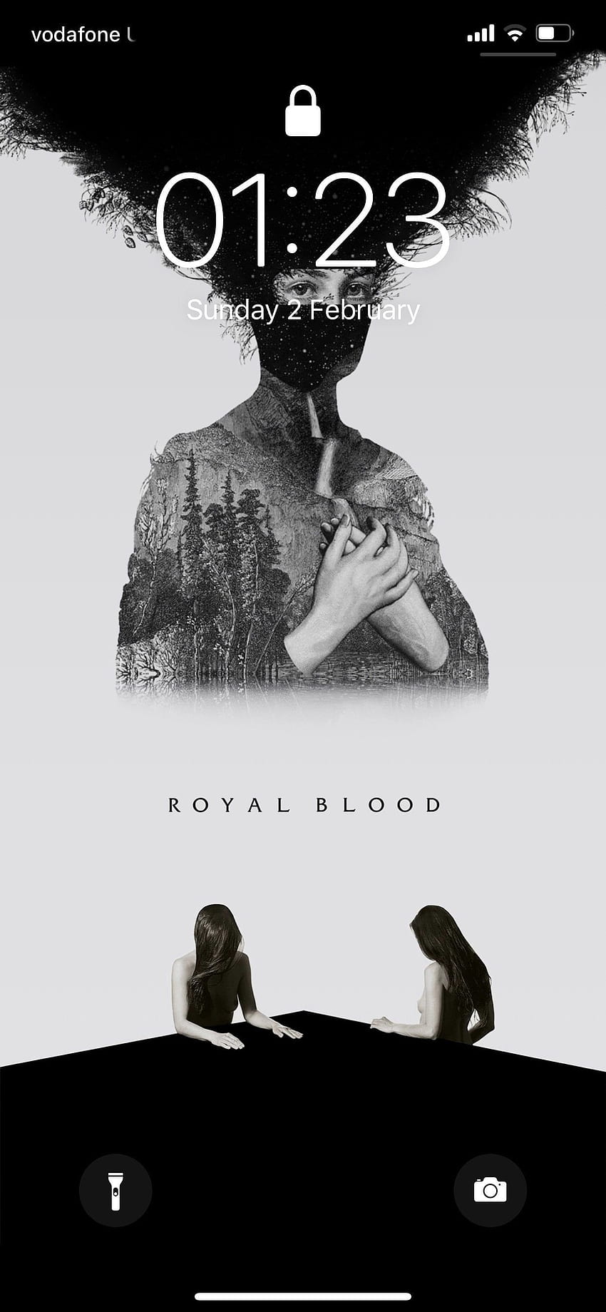 Направих обложка на албум Royal Blood за моя iPhone 11 Pro Max, която скрива прореза (в коментарите): Royal_Blood HD тапет за телефон