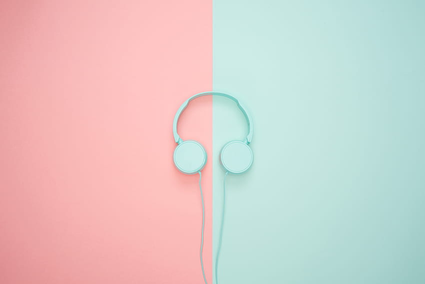 Pink, Headphones, Minimalism, Pastel HD wallpaper