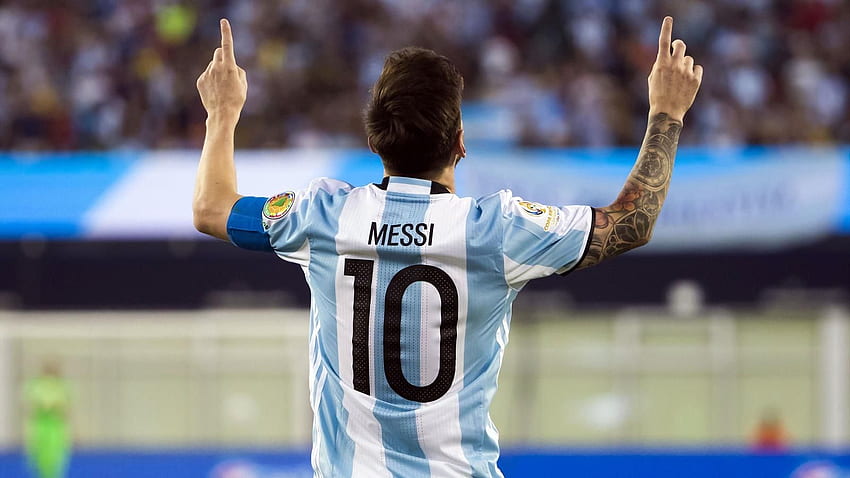 Leo Messi égale le record de buts de tous les temps en Argentine lors de la victoire en Copa Eurosport, Lionel Messi Argentine Fond d'écran HD