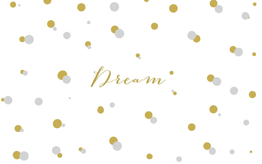 Polka Dot for Computer, Gold and White HD wallpaper