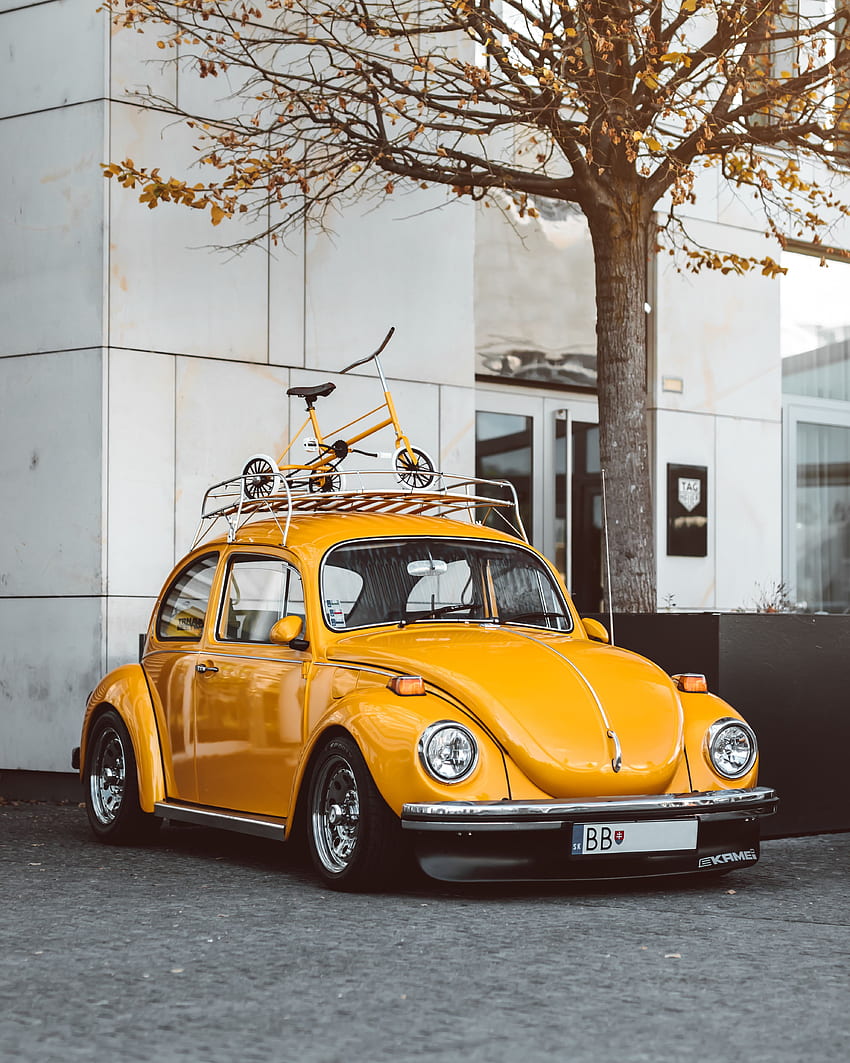 โฟล์คสวาเกน, รถ, รถ, เรโทร, Volkswagen Beetle วอลล์เปเปอร์โทรศัพท์ HD