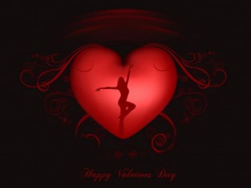 Lady of Love, sevgililer günü, bayan, kırmızı kalp, aşk HD duvar kağıdı