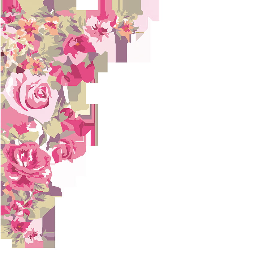 Clip Art Flowers Techflourish - Pink Flower Border Png - HD phone ...
