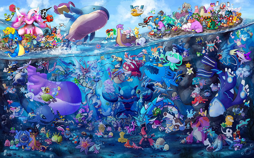 Ultra Water Pokémon and Background , Pokemon Underwater HD wallpaper