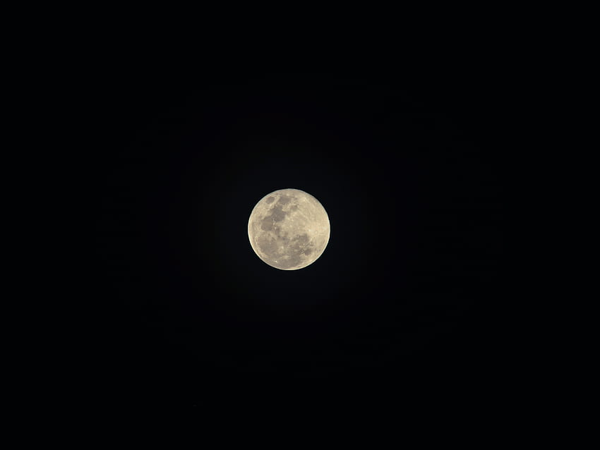 Noc, Księżyc, Minimalizm, Kratery Tapeta HD
