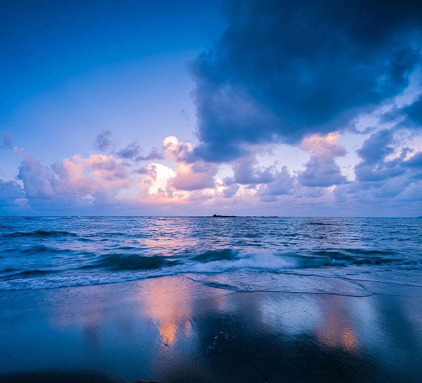 Nature, Sunset, Sea, Clouds, Horizon, Surf, Philippines HD wallpaper