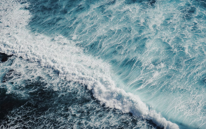 Ozeanwellen, dunkelgrüne Ozeanwelle HD-Hintergrundbild