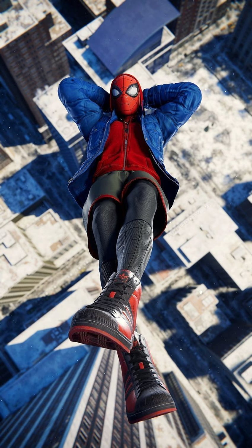 Spider Man 6, rojo, rodilla fondo de pantalla del teléfono