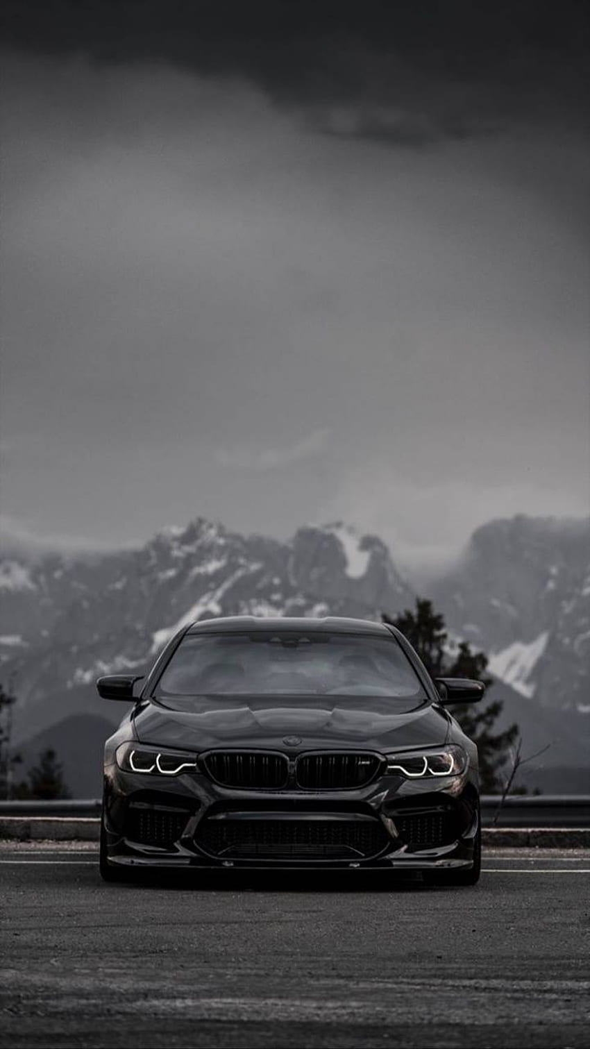 BMW M5, BMW M5 nera Sfondo del telefono HD