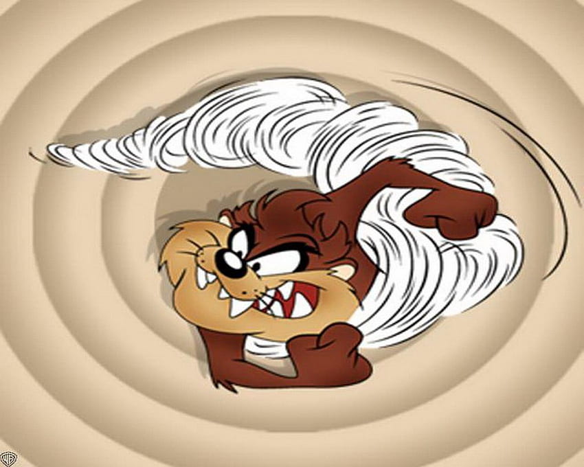 Tasmanischer Teufel Taz Tornado-Sturm-Cartoon HD-Hintergrundbild