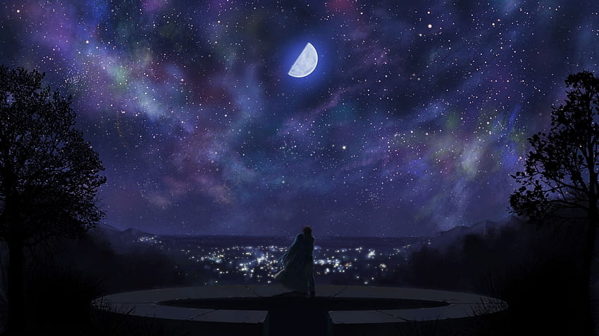 Cenário de Anime- Noite  Cenário anime, Cenários digitais