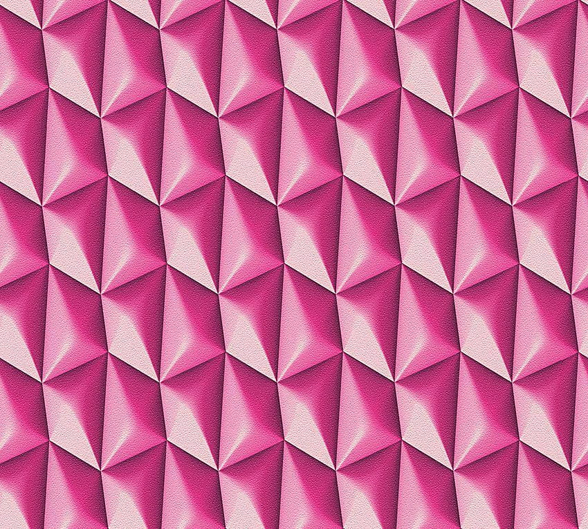 Bright Pink 3D Geometric Retro Textured Vinyl Paste The Wall Feature, Cool 3D Geometric HD wallpaper