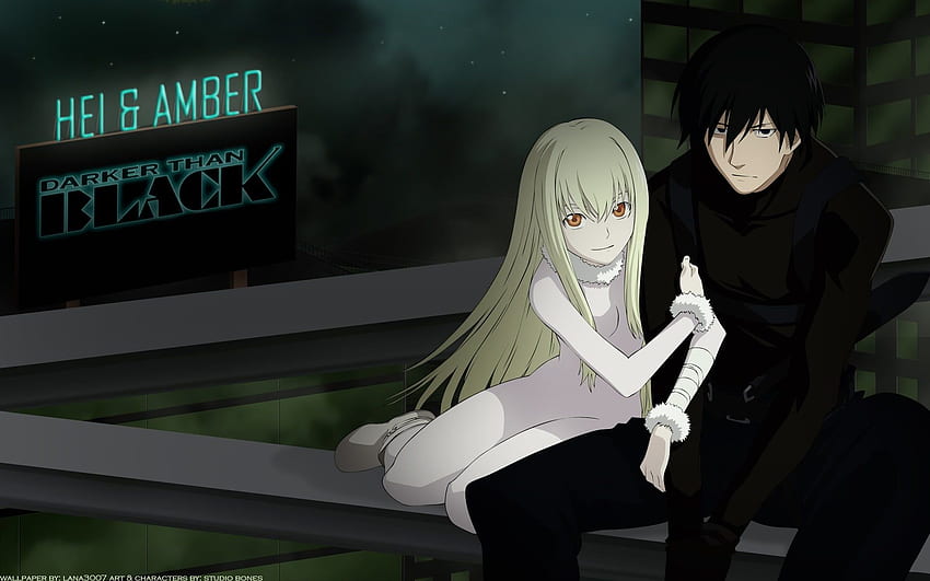 Hei & Amber Darker than Black poster, Darker than Black, アニメ, Hei, Black Anime Character 高画質の壁紙