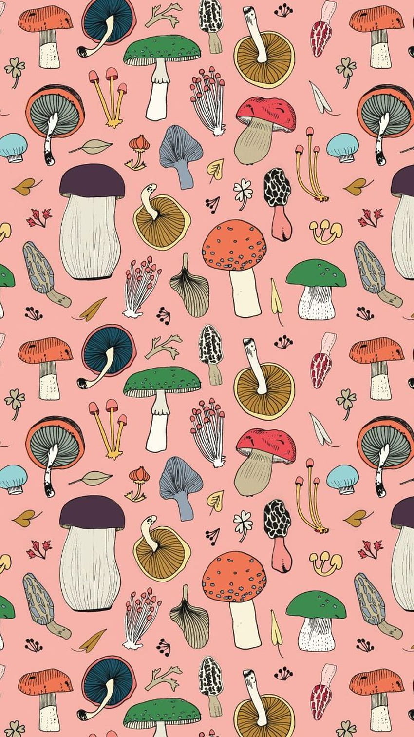 Pink Mushroom Surface Design. Witchy , Phone patterns, Trippy , Kawaii Mushroom' HD phone wallpaper