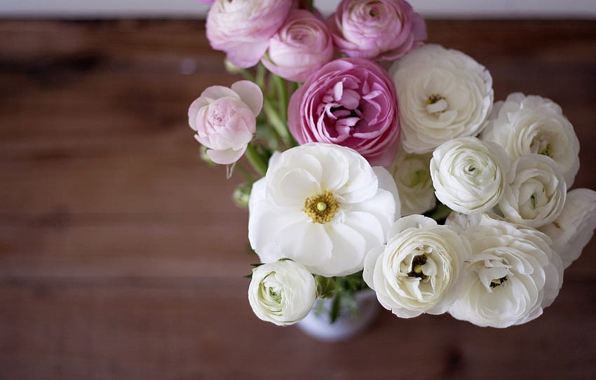 flowers, bouquet, vase, Ranunculus, Asian Buttercup for , section цветы, Buttercup Flower HD wallpaper