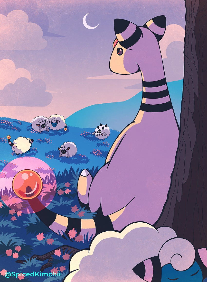 Ampharos and a flock of wooloo, and some mareep. Pokemon background, Pokemon tumblr, Cute pokemon , Shiny Ampharos HD phone wallpaper