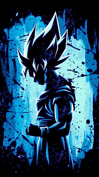 NEON GOKU, black, blue, amazing, light, hero, superhero, game, HD phone  wallpaper